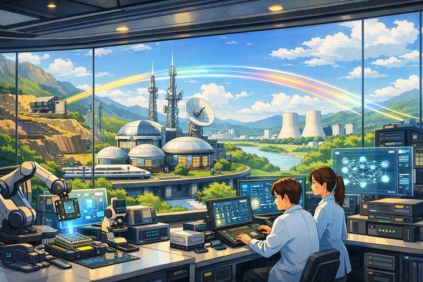 Ghibli indoor lab with panoramic window Ghibli indoor lab with panoramic window