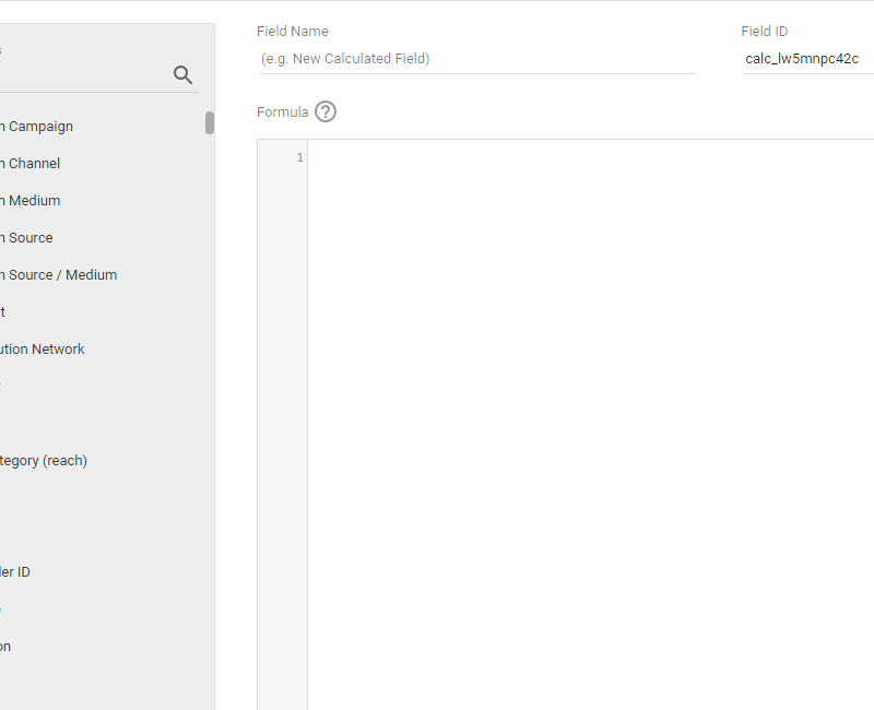 Looker studio calculated fields write formula