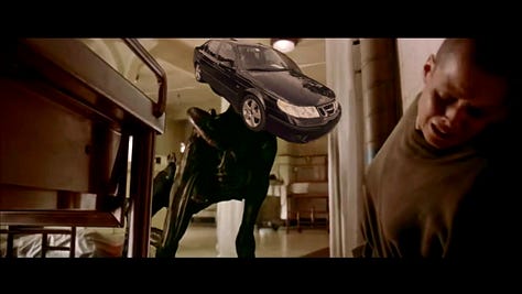 Saab cars appearing in films but in unusual ways
