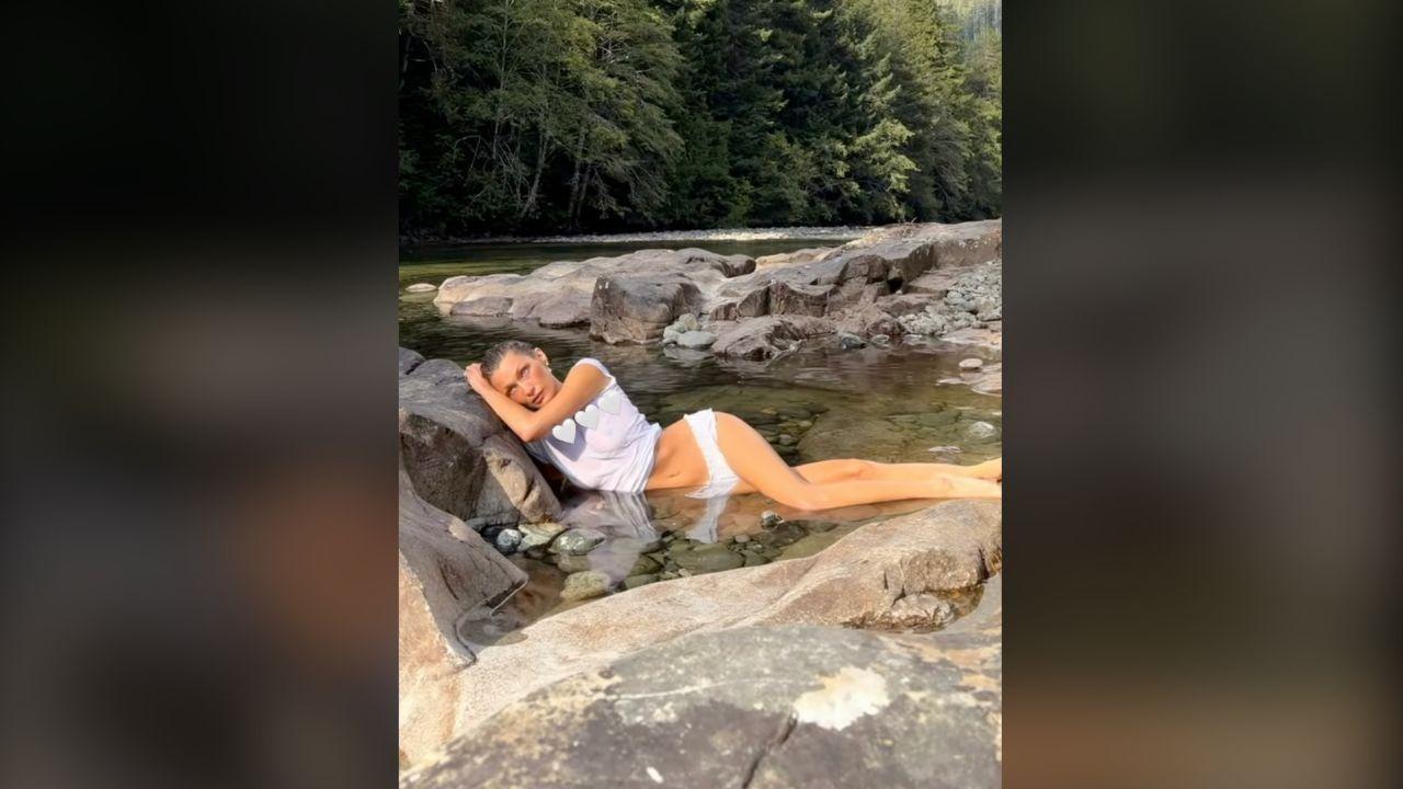 Photo of Nature created the perfect backdrop for Bella Hadid's latest photoshoot. Photo of Nature created the perfect backdrop for Bella Hadid's latest photoshoot.