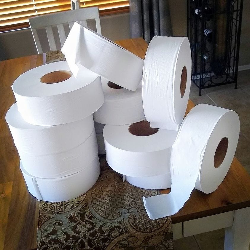Rolls of toilet paper Rolls of toilet paper