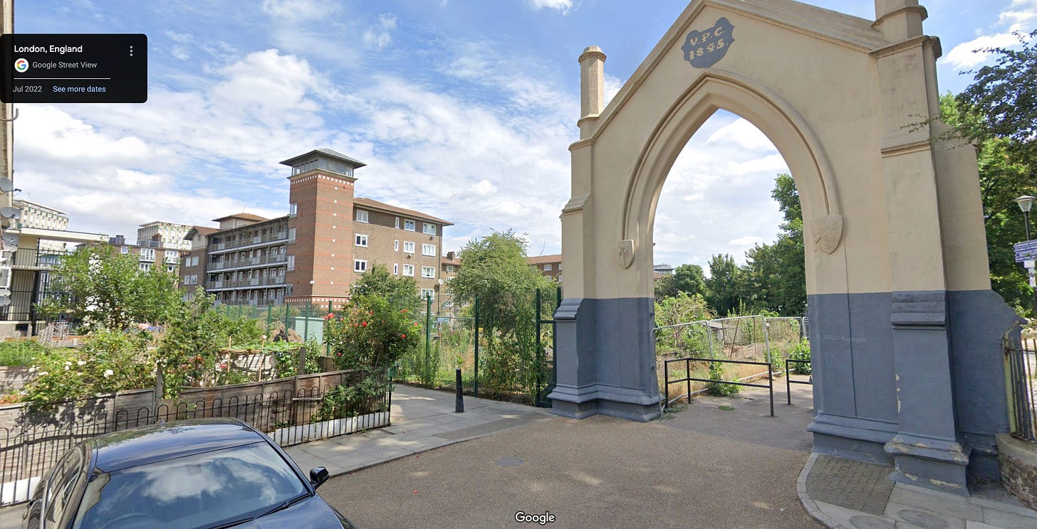 photo of an allotment in East London