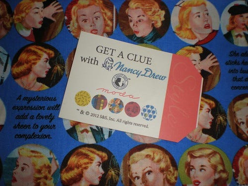 Get a Clue Nancy Drew Fabric Get a Clue Nancy Drew Fabric