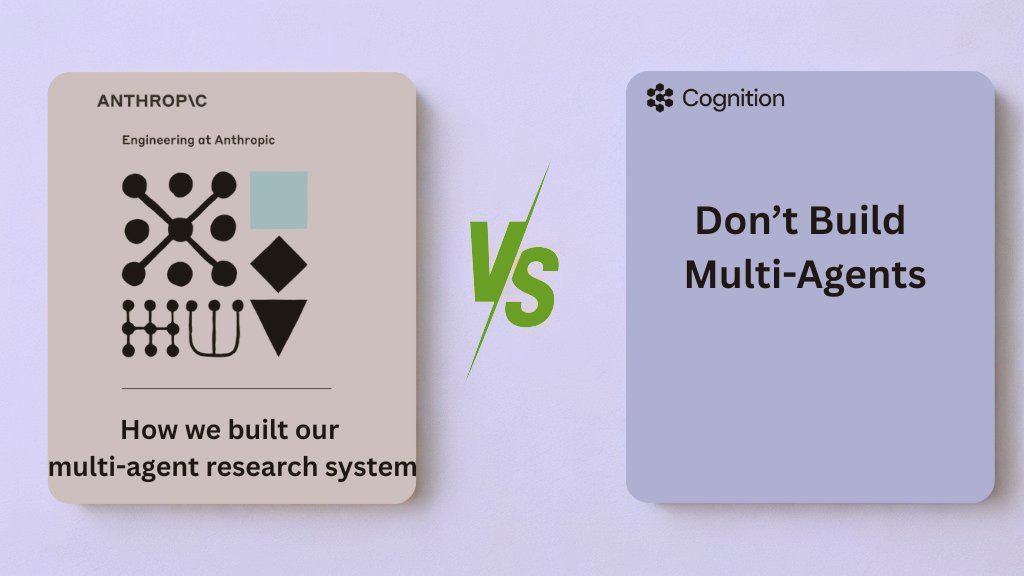 Surafel on X: "Two fresh takes: @cognition_labs' “Don't Build Multi-Agents”  vs @AnthropicAI's “Building Multi-Agents.” I discussed both in my latest  blog, when/where these architectures works—and response to @Smol_AI's  developer challenge. Dive in Surafel on X: "Two fresh takes: @cognition_labs' “Don't Build Multi-Agents”  vs @AnthropicAI's “Building Multi-Agents.” I discussed both in my latest  blog, when/where these architectures works—and response to @Smol_AI's  developer challenge. Dive in