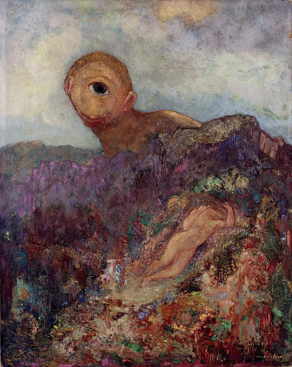 Painting: Odilon Redon, The Cyclops