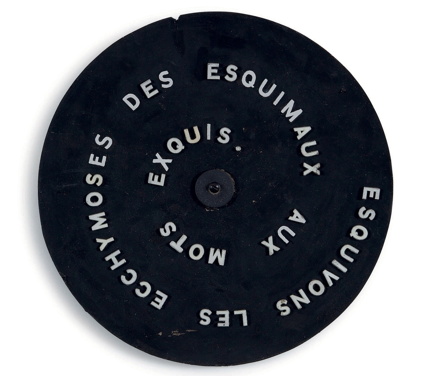 Marcel Duchamp (1887-1968) , Disk Inscribed with Pun | Christie's