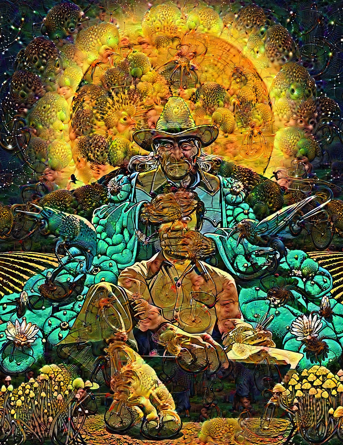 Mescalito'' _ source: ''Don Juan and Castañeda'' - artwork by Nicolás  Rosenfeld (Rosenfeldtown) _ (200821) | Deep Dream Generator