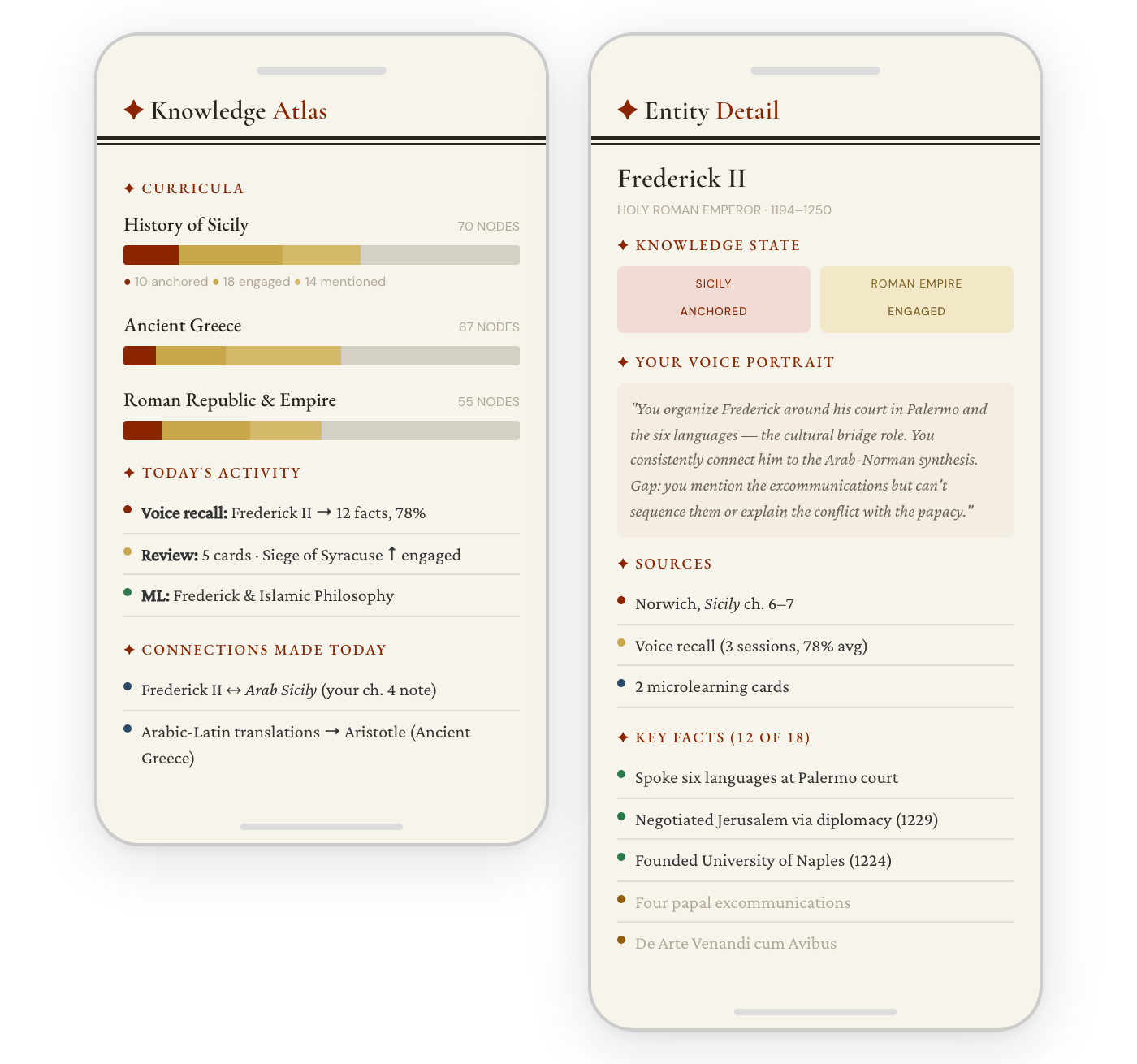 Knowledge Atlas and Entity Detail