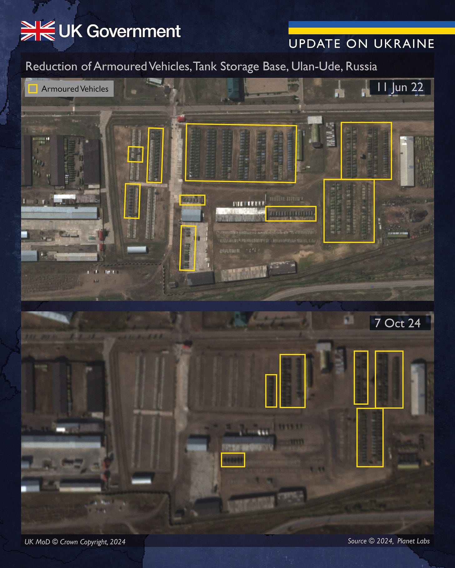 Satellite Images Reveal Russia Emptying Soviet-Era Tank ...