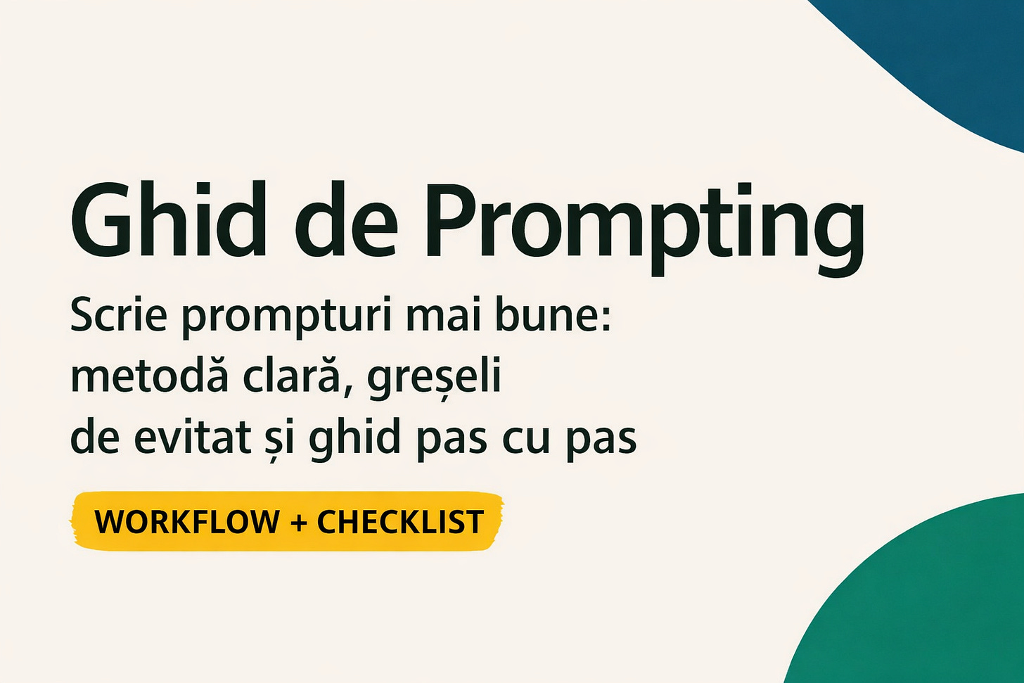 Coperta ebookului Ghid de Prompting, introducere practică în formularea prompturilor pentru inteligență artificială