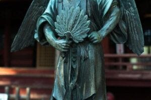 In Japanese folklore, tengu are supernatural beings that inhabit mountains and deep forests. Traditionally seen as guardians of these sacred spaces, they punish those who show arrogance, disrespect nature, or defile holy sites. Tengu are both feared and revered, reminding people to live in harmony with the natural and spiritual worlds.