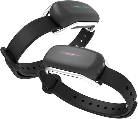 1. bracelets that share your touch; 2. rings that share your heart beat; 3. pilliows that do the same thing; 4. sex toy for you to pretend that it's you that made your partner cum 5. frontal cameras so that your partner can supervise your partner at all times