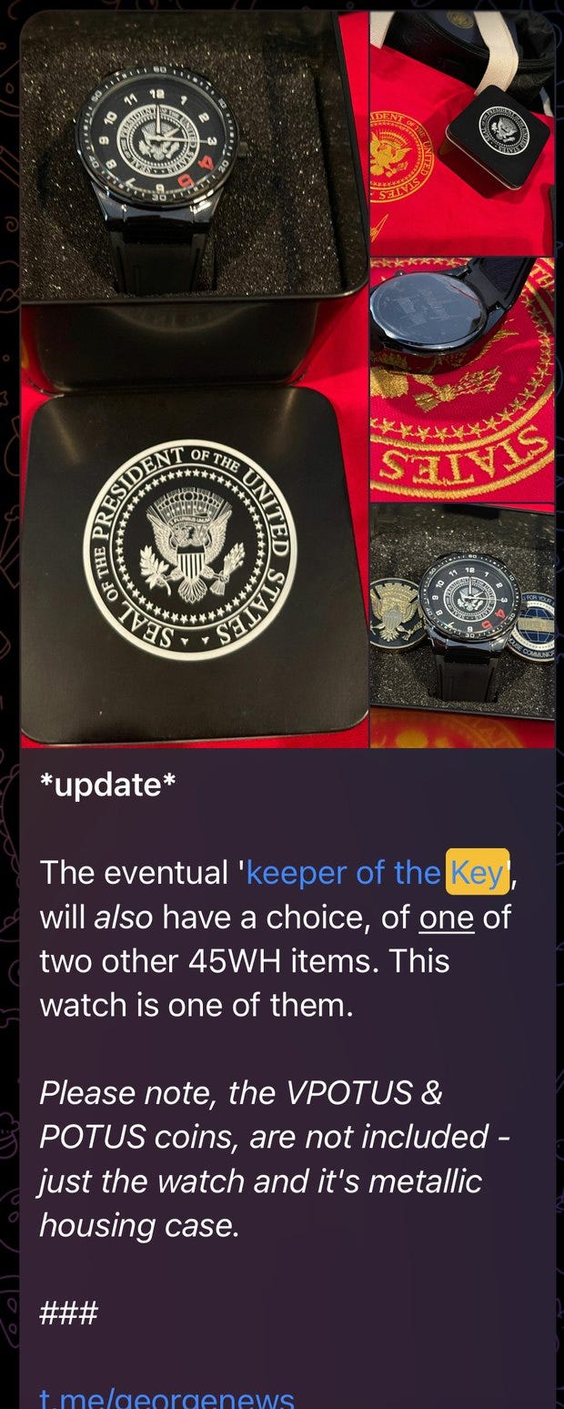 Telegram update: the presidential-seal watch, one of the second-item choices Telegram update: the presidential-seal watch, one of the second-item choices