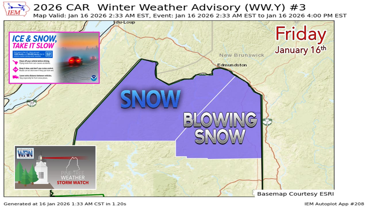 Bonus snow for The County on Friday - Pine Tree Weather