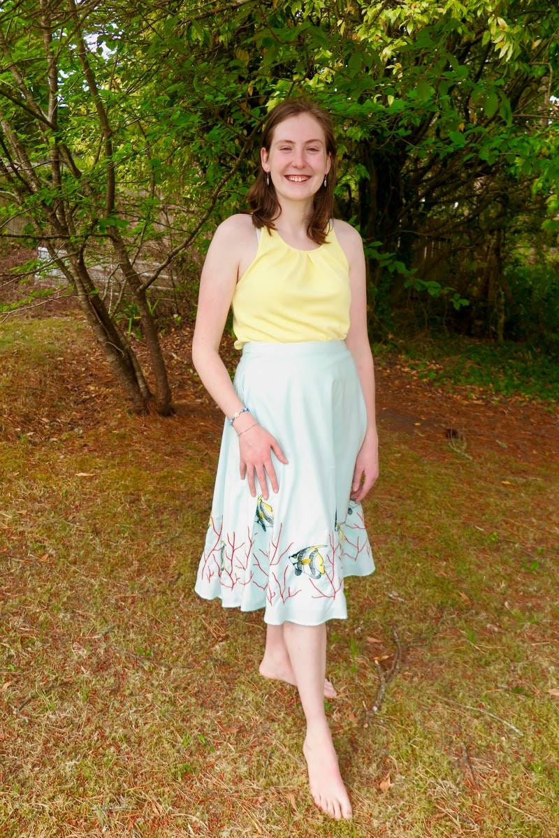 Amy James modelling op shop clothes in Katoomba Amy James modelling op shop clothes in Katoomba