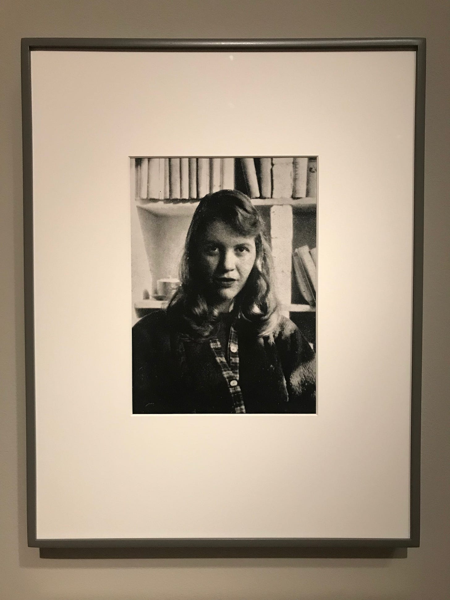 Photograph of framed photograph of Sylvia Plath Photograph of framed photograph of Sylvia Plath