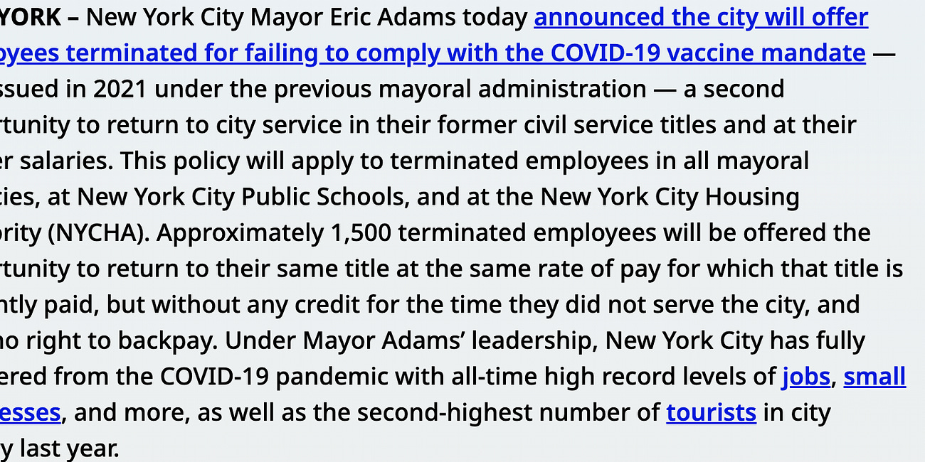 Adams Offers Reinstatement for Fired City Workers, but Questions on Details Remain