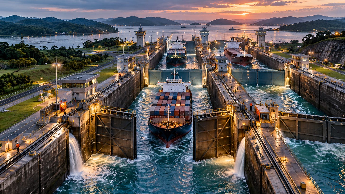 Cargo ships move through canal locks, symbolizing efficient data streaming and controlled I/O. Cargo ships move through canal locks, symbolizing efficient data streaming and controlled I/O.