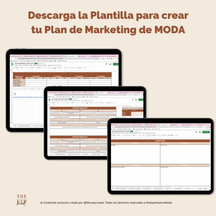 plantilla plan de marketing de una tienda de ropa