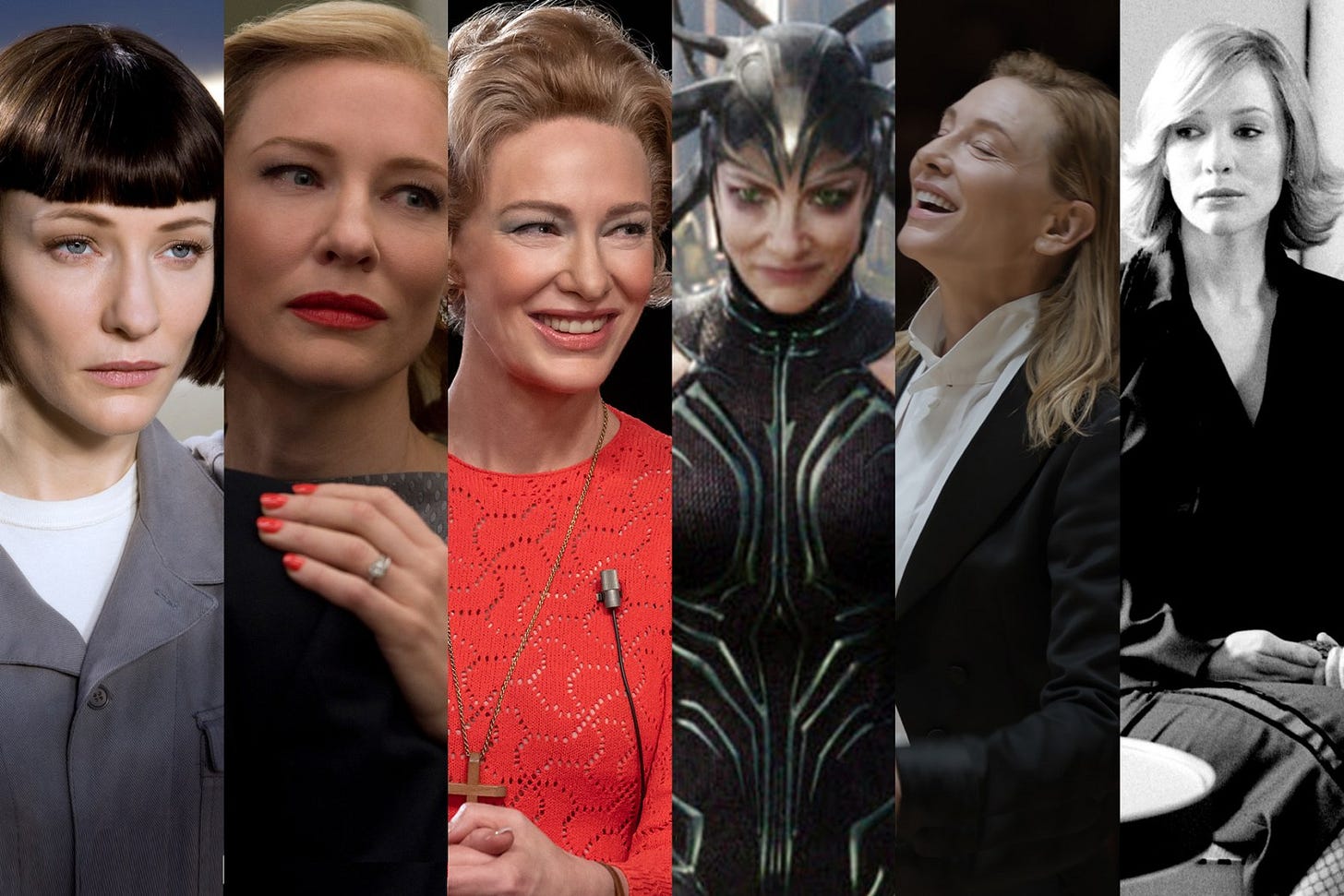 A half dozen Cates: 'Indiana Jones and the Crystal Skull,' 'Carol,' 'Miss America,' 'Tár,' and 'Coffee & Cigarettes.'