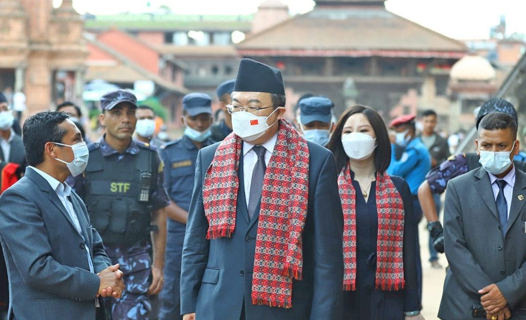 Chinese communist leader Liu Jianchao in Bhaktapur Chinese communist leader Liu Jianchao in Bhaktapur