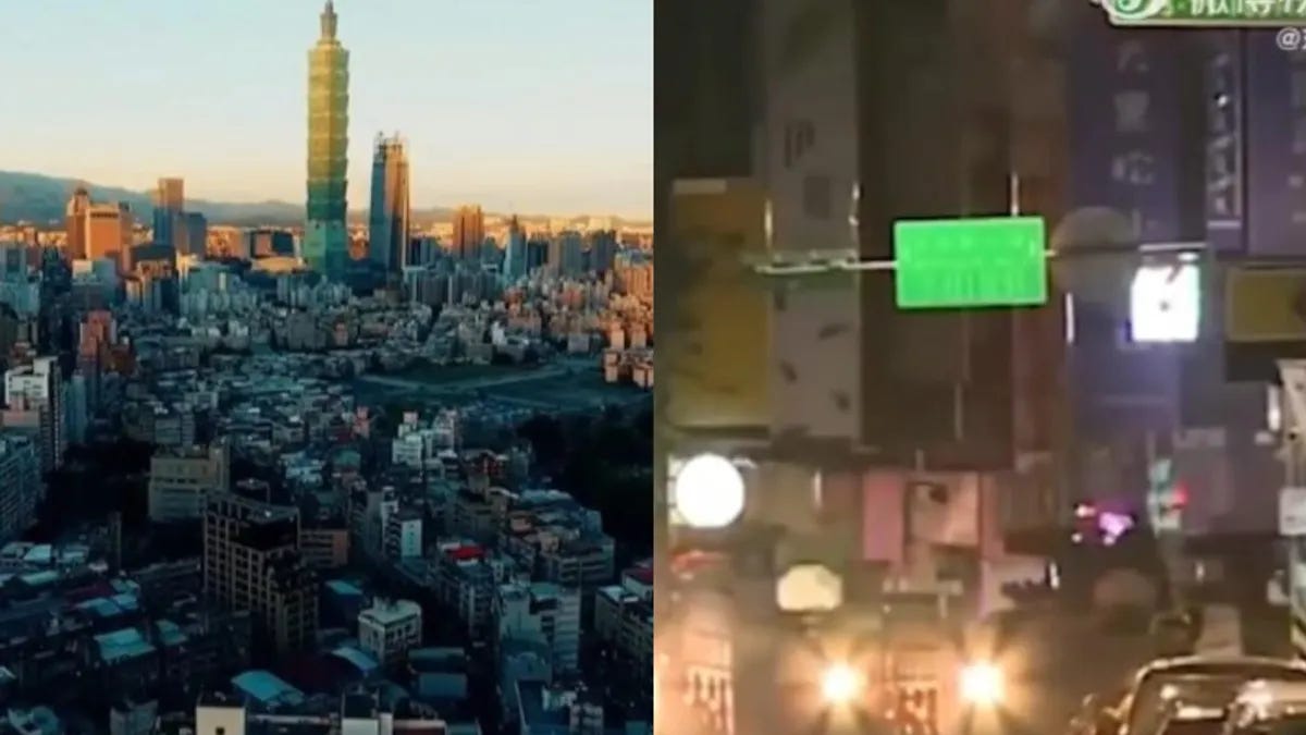 中国解放军启动台海军演,影片中模拟台北街景攻击。(图/翻摄自影片) 中国解放军启动台海军演,影片中模拟台北街景攻击。(图/翻摄自影片)