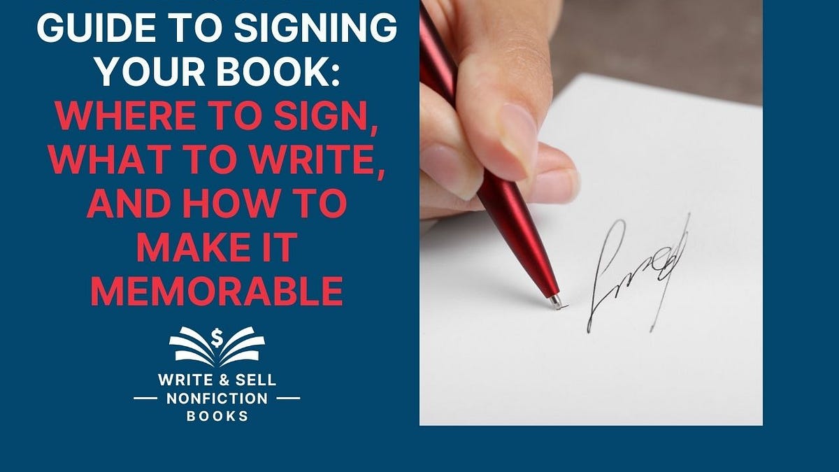Book Signature Examples The Beginner’s Guide to Signing Your Book
