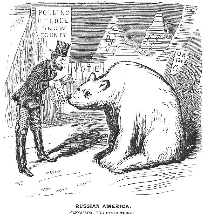 Alaska Purchase Cartoon #5 Painting by Granger - Pixels