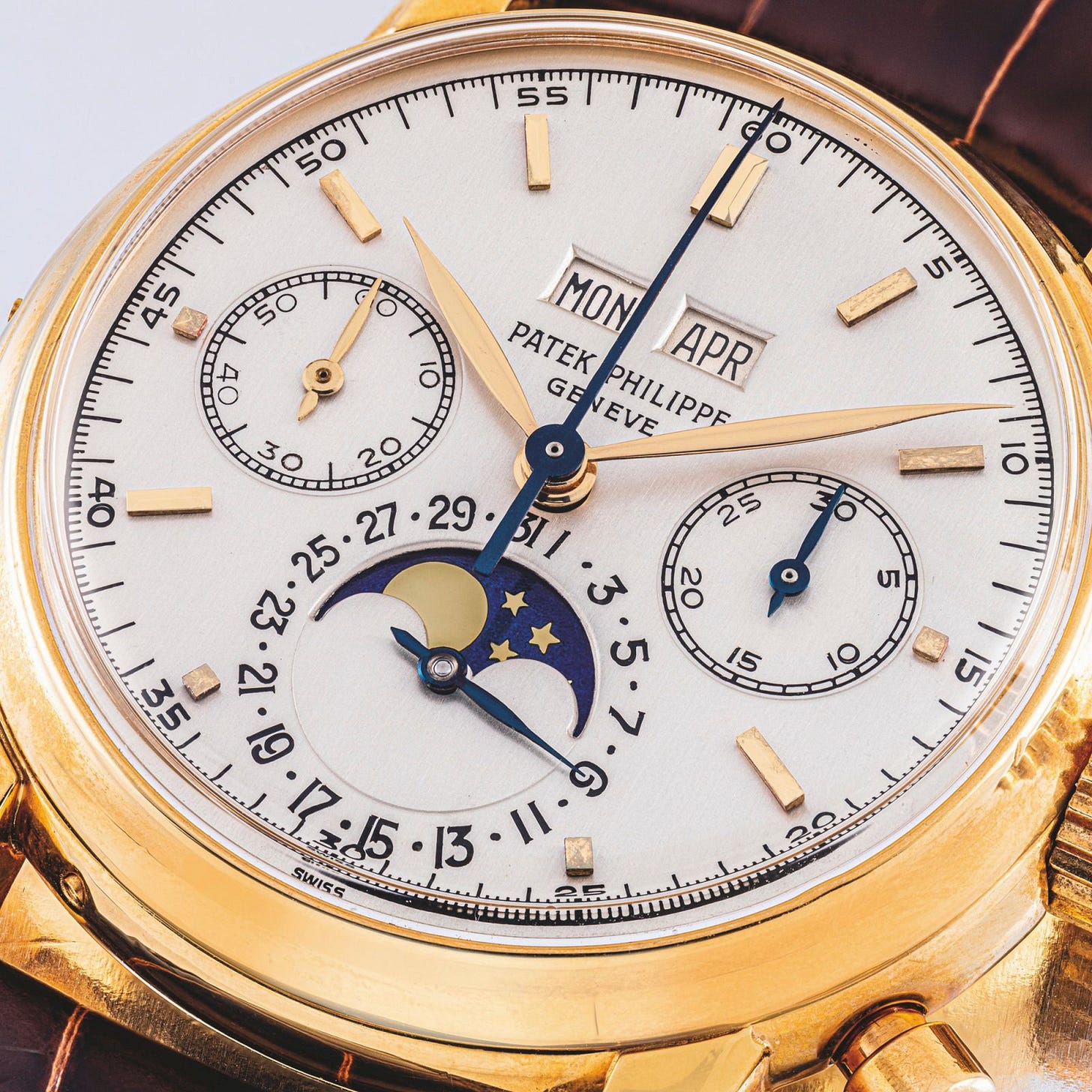 A rare Patek Philippe 18-karat gold perpetual calendar chronograph (Photo: courtesy of Christies) A rare Patek Philippe 18-karat gold perpetual calendar chronograph (Photo: courtesy of Christies)