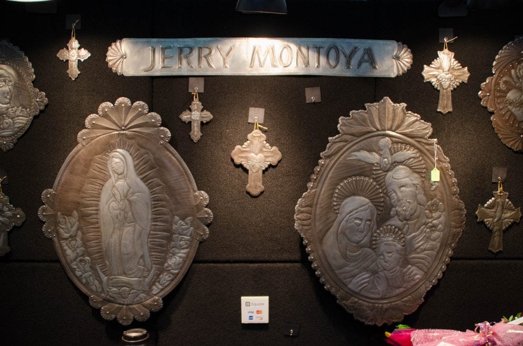 The tin work of Jerry Montoya.