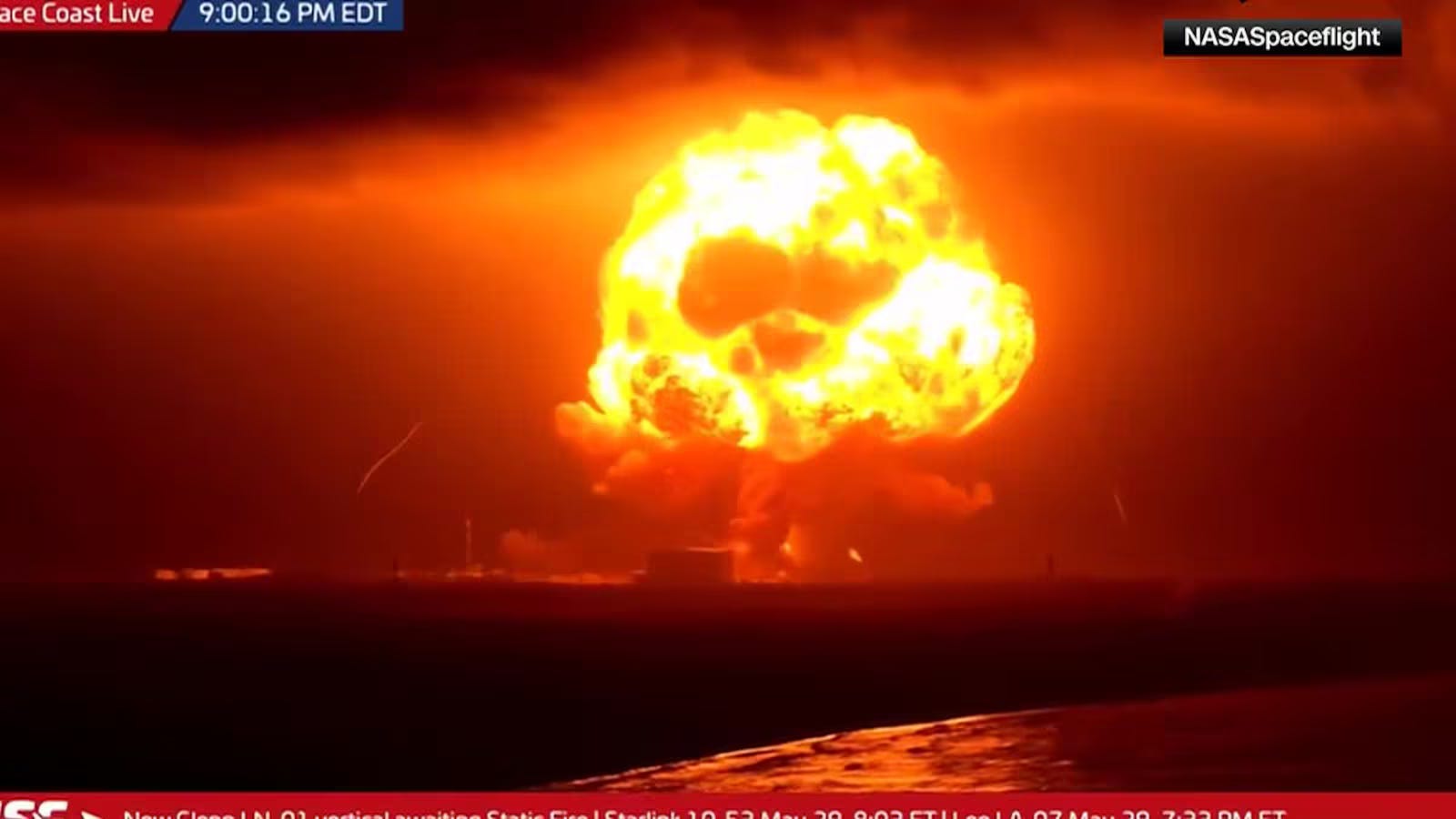 A massive fireball over Cape Canaveral - image: nasa spaceflight