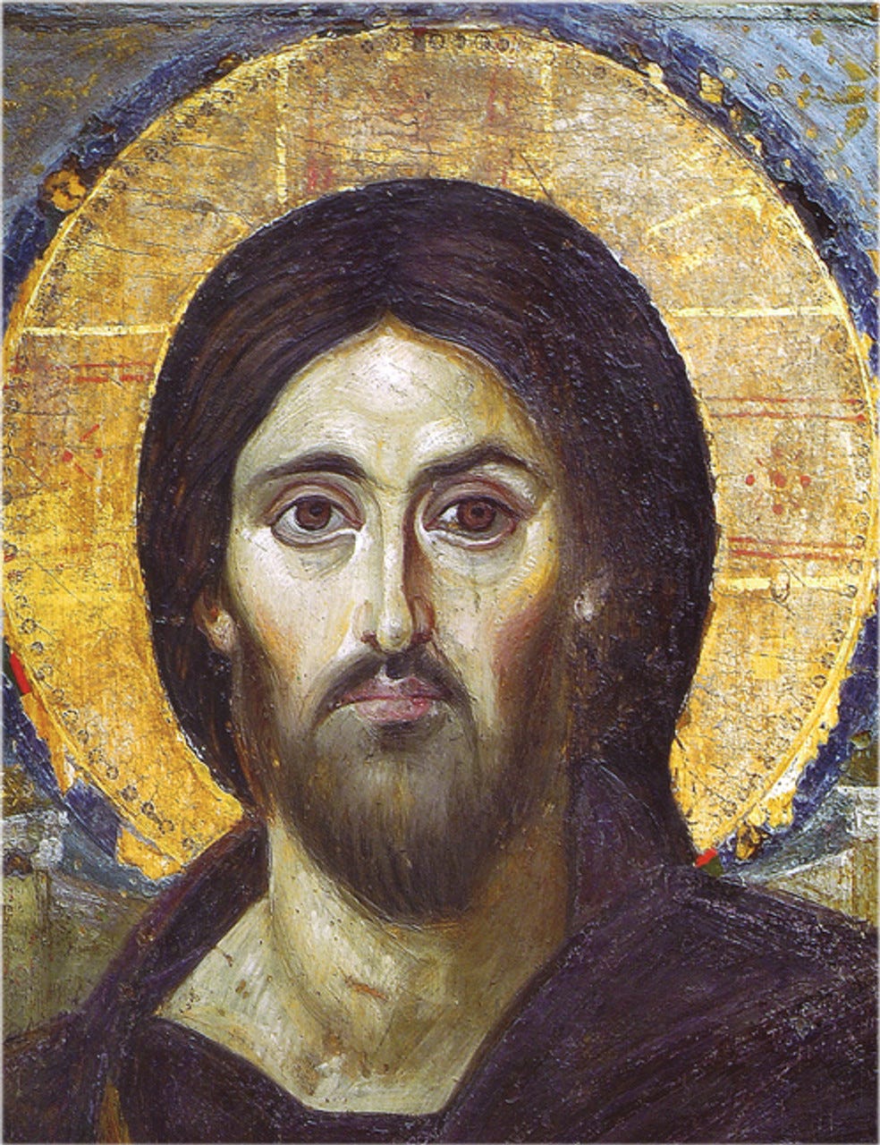 Icon of Christ the Pantocrator (detail) - 6th c. Mt. Sinai - (11S02)