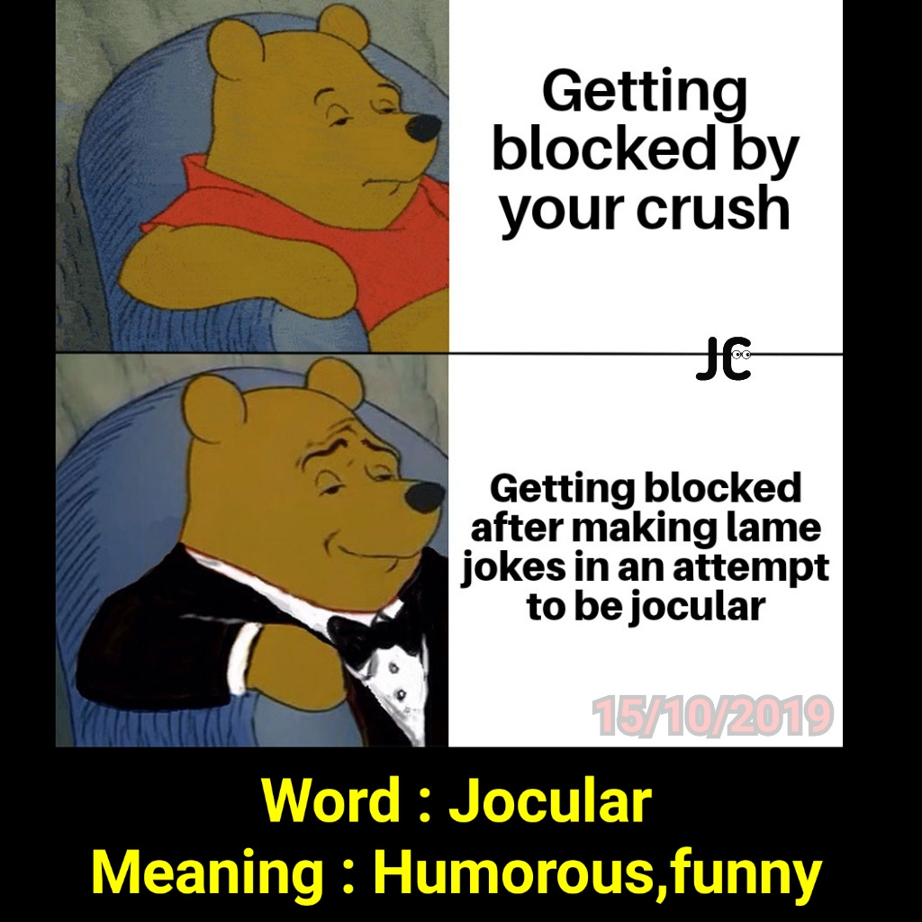 Today's word of the day: Jocular - by James Carnival, image size:1024x1024