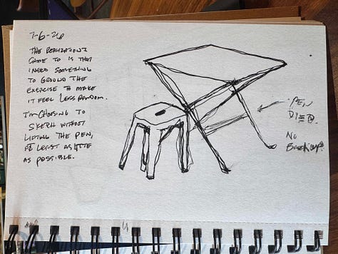9 different urban sketches in black line by Dave Conrey