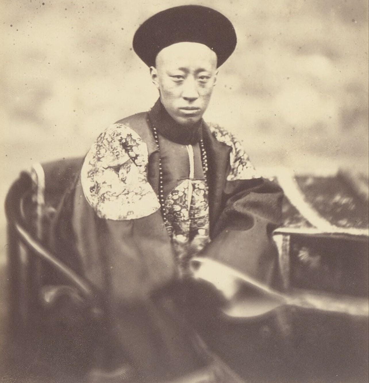 Imperial Prince Yixin, known as Prince Gong, pictured after the significant Convention of Peking in 1860, a pivotal moment in Chinese history.