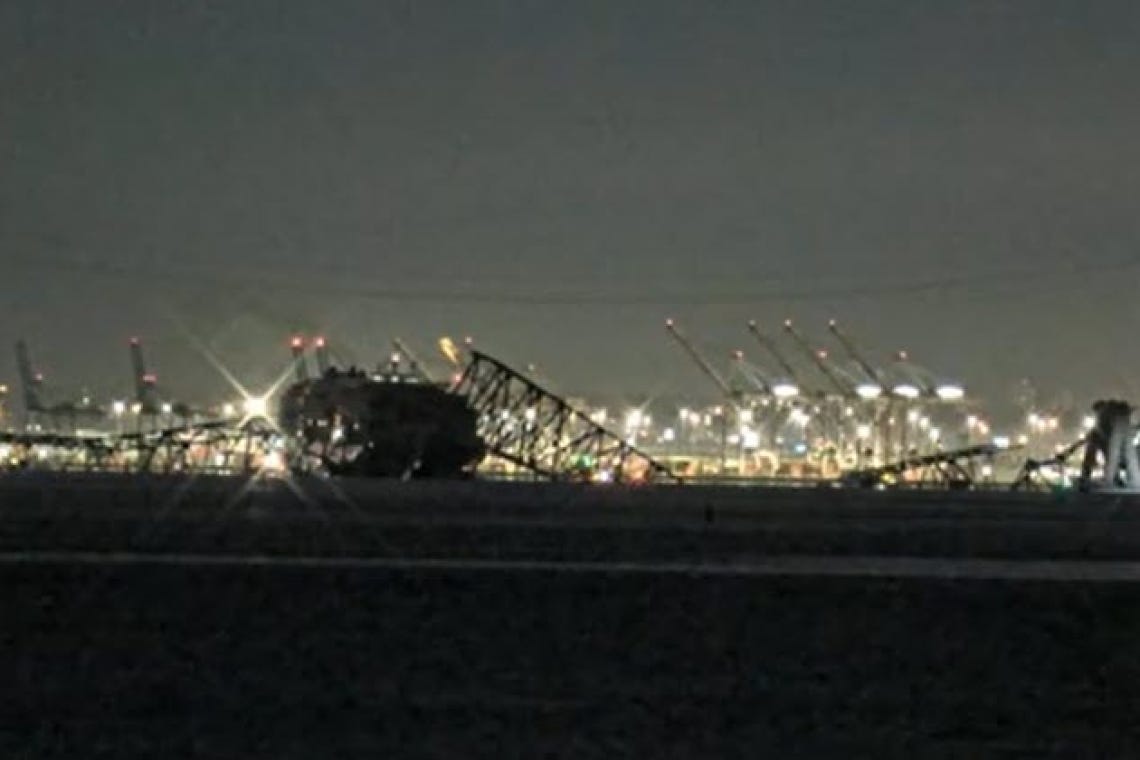 Francis Scott Key Bridge in Baltimore Hit By Ship; Collapses Francis Scott Key Bridge in Baltimore Hit By Ship; Collapses