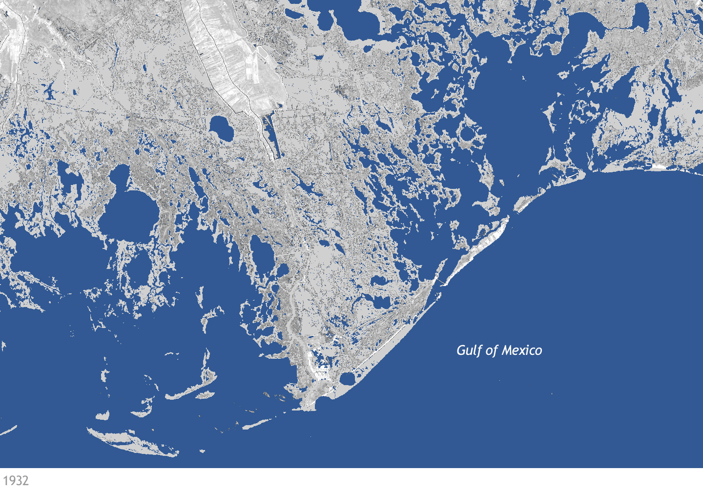 Underwater: Land loss in coastal Louisiana since 1932