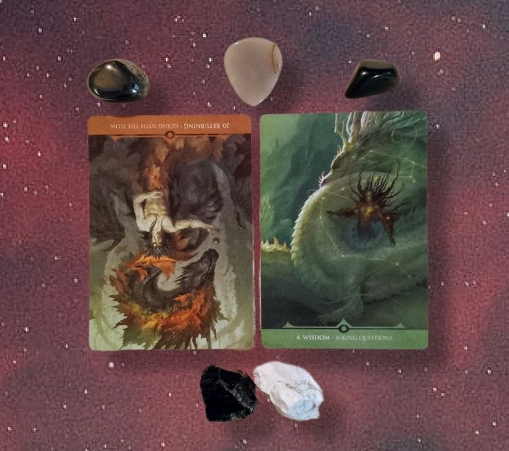 A Message from the Universe ~ Don't Get Carried Away, Star Dragons Oracle Cards