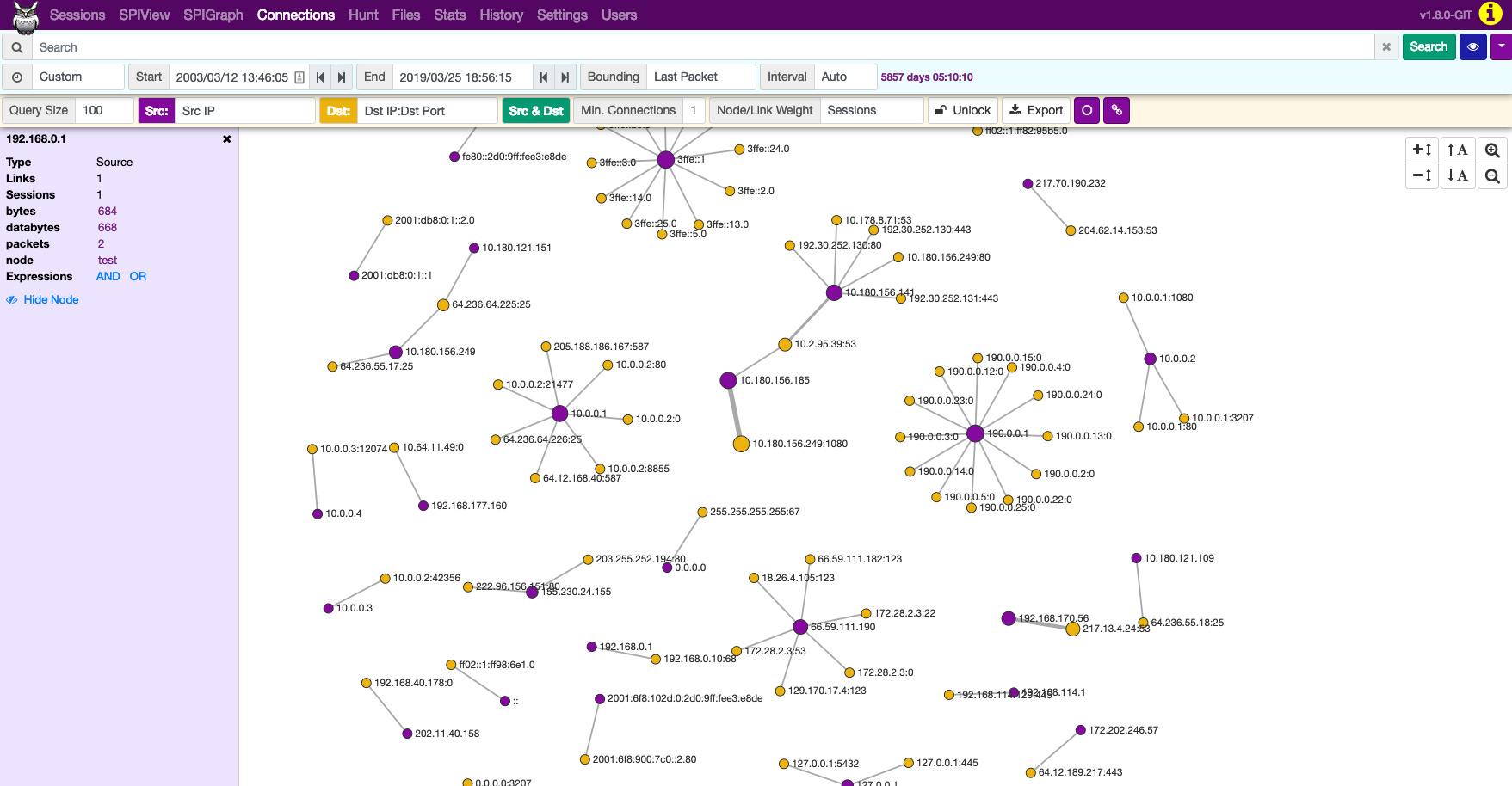 Connections screenshot