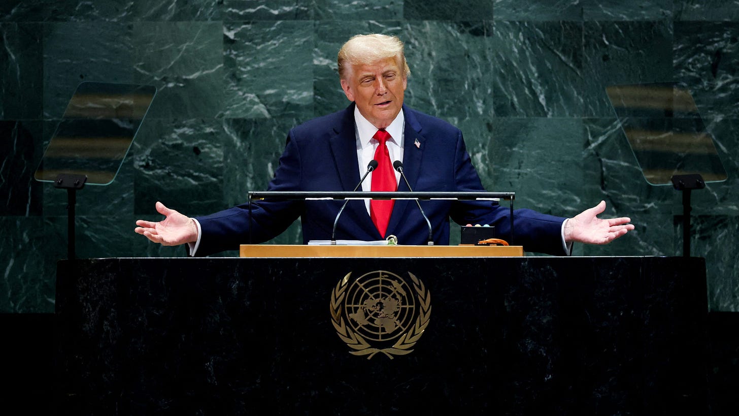 What did Trump say about climate change in UN speech in New York?