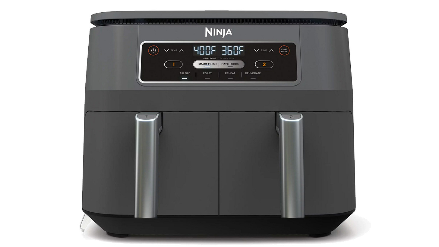 Ninja Foodi air fryer on a white background Ninja Foodi air fryer on a white background