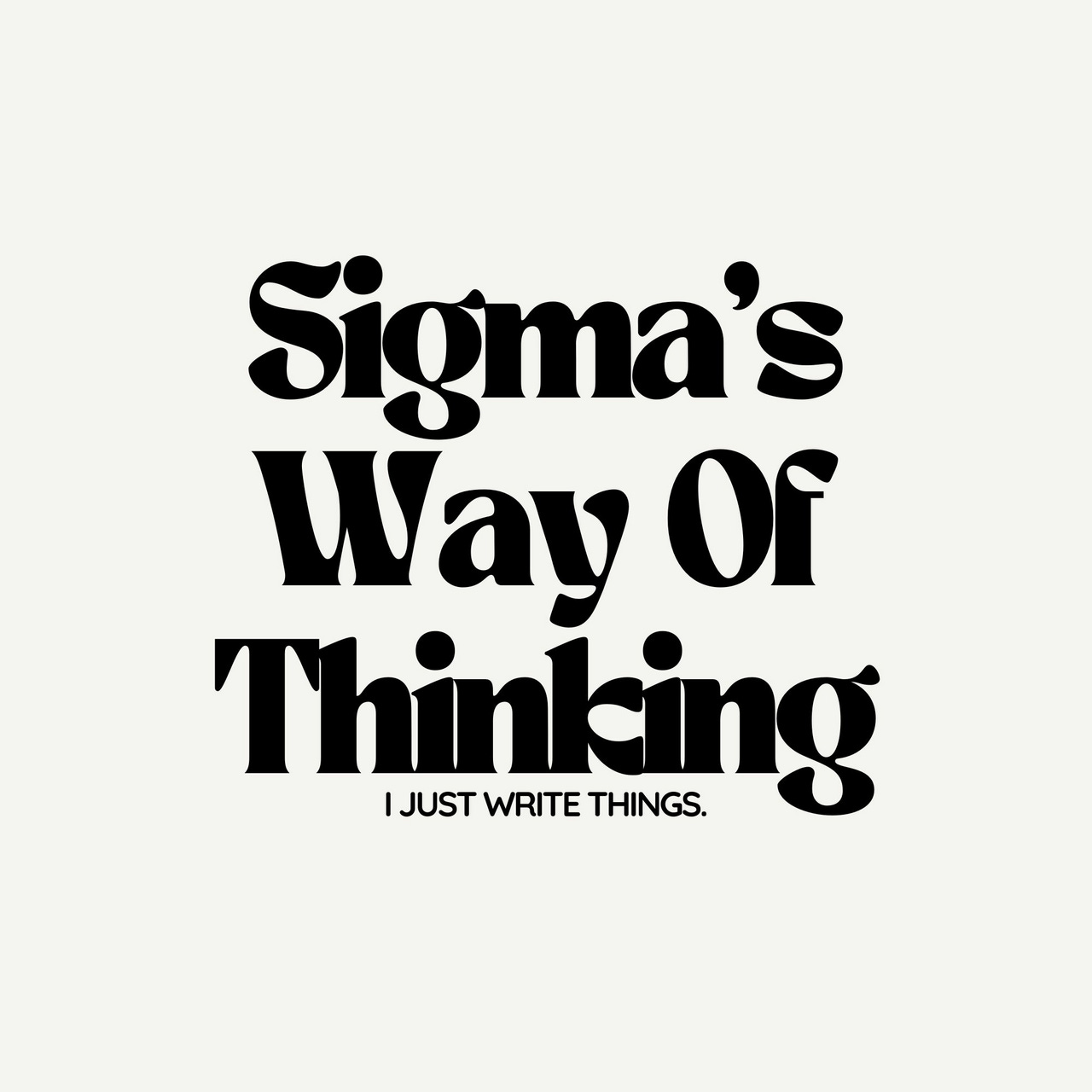Sigma's way of thinking. logo