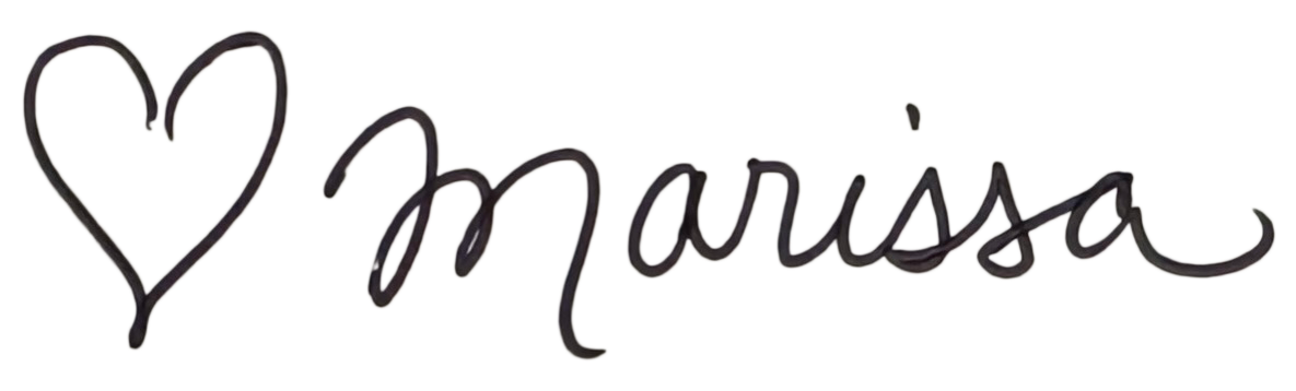 handwritten heart and Marissa in cursive