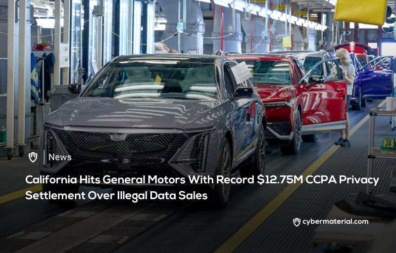 California Reaches .75 Million Settlement with GM Over CCPA Case