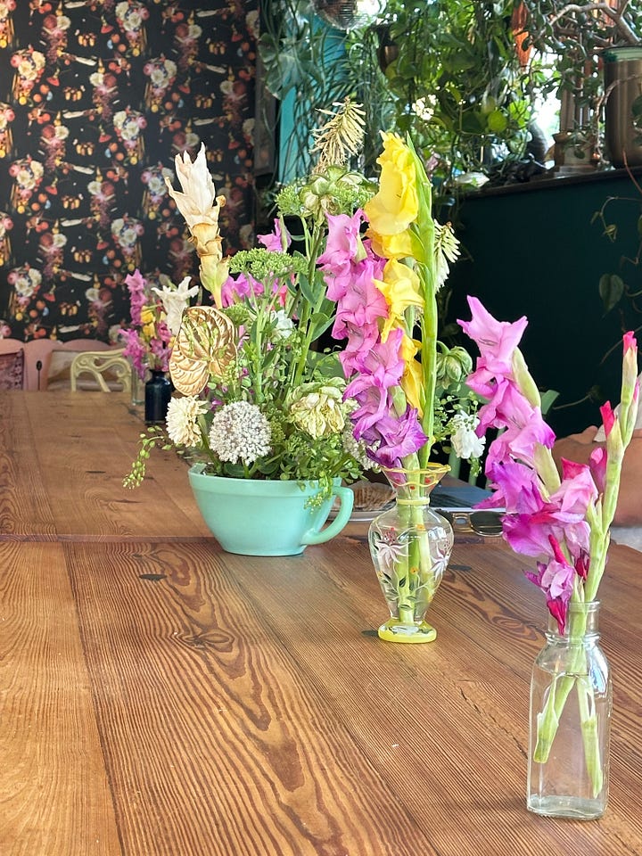 Flowers at S&S Kitchenette, Martha's Vineyard.
