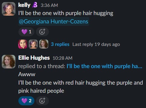 planning the hug in an online community
