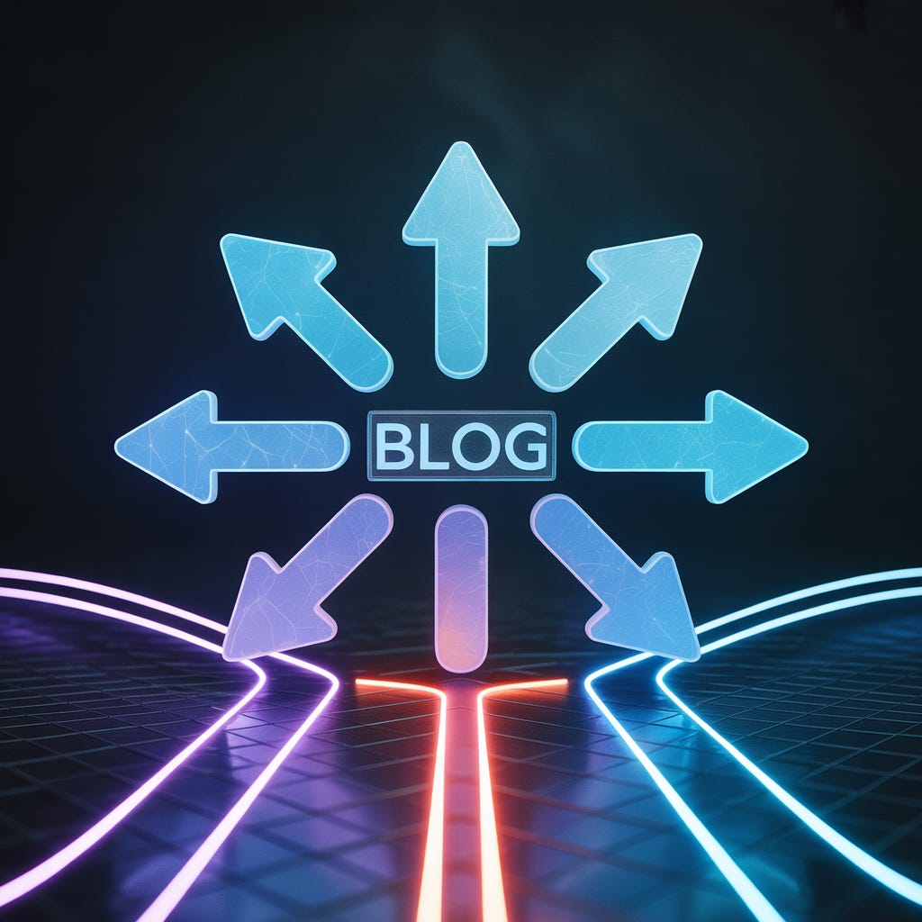 Blog post spreading across multiple online platforms.