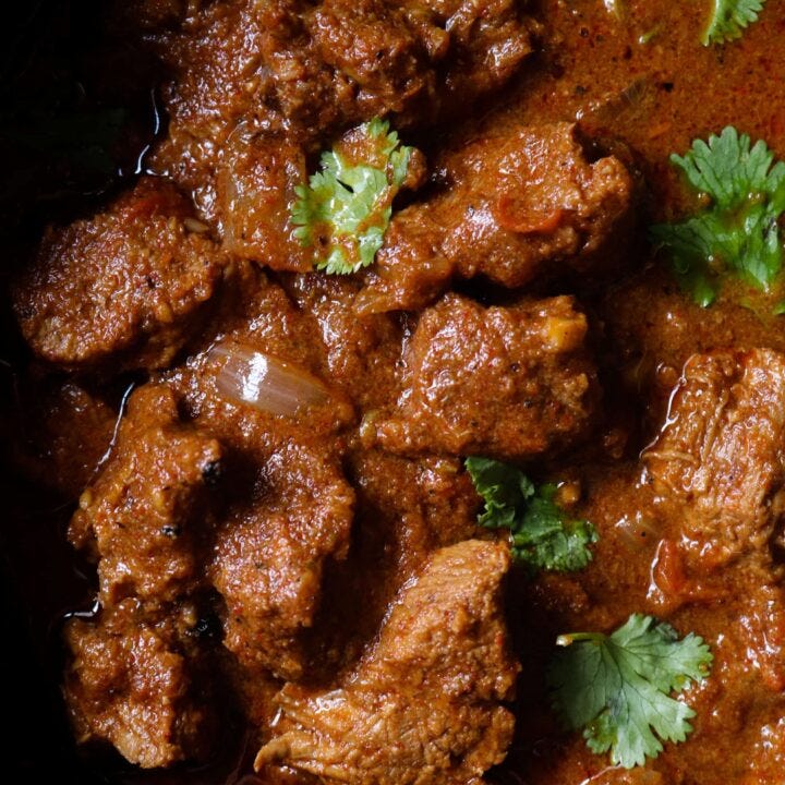 beef vindaloo(Indian beef recipe).