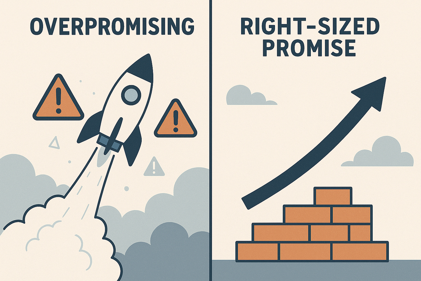 Overpromising vs Right-sized Promises