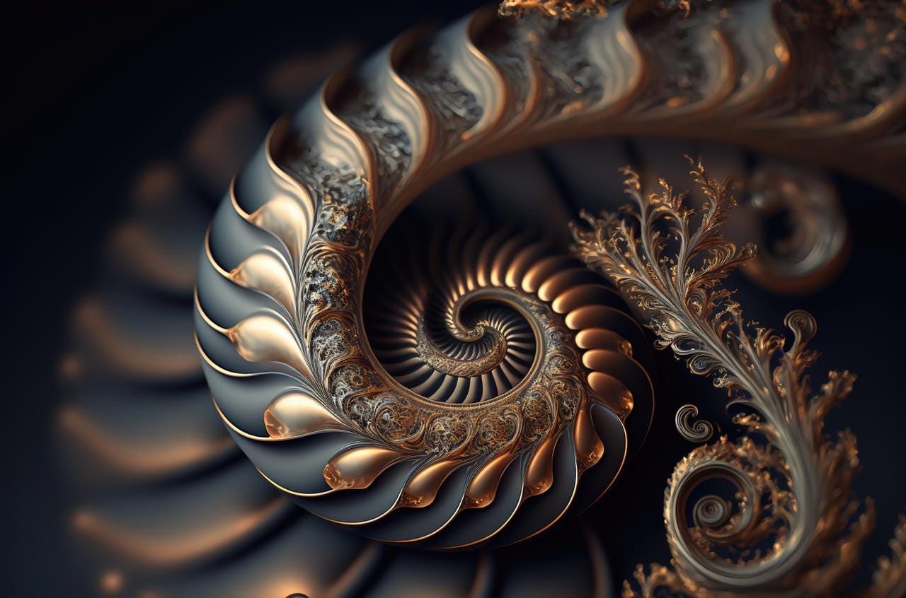 Fractal Fibonacci Spiral by FractaliciousAI on DeviantArt